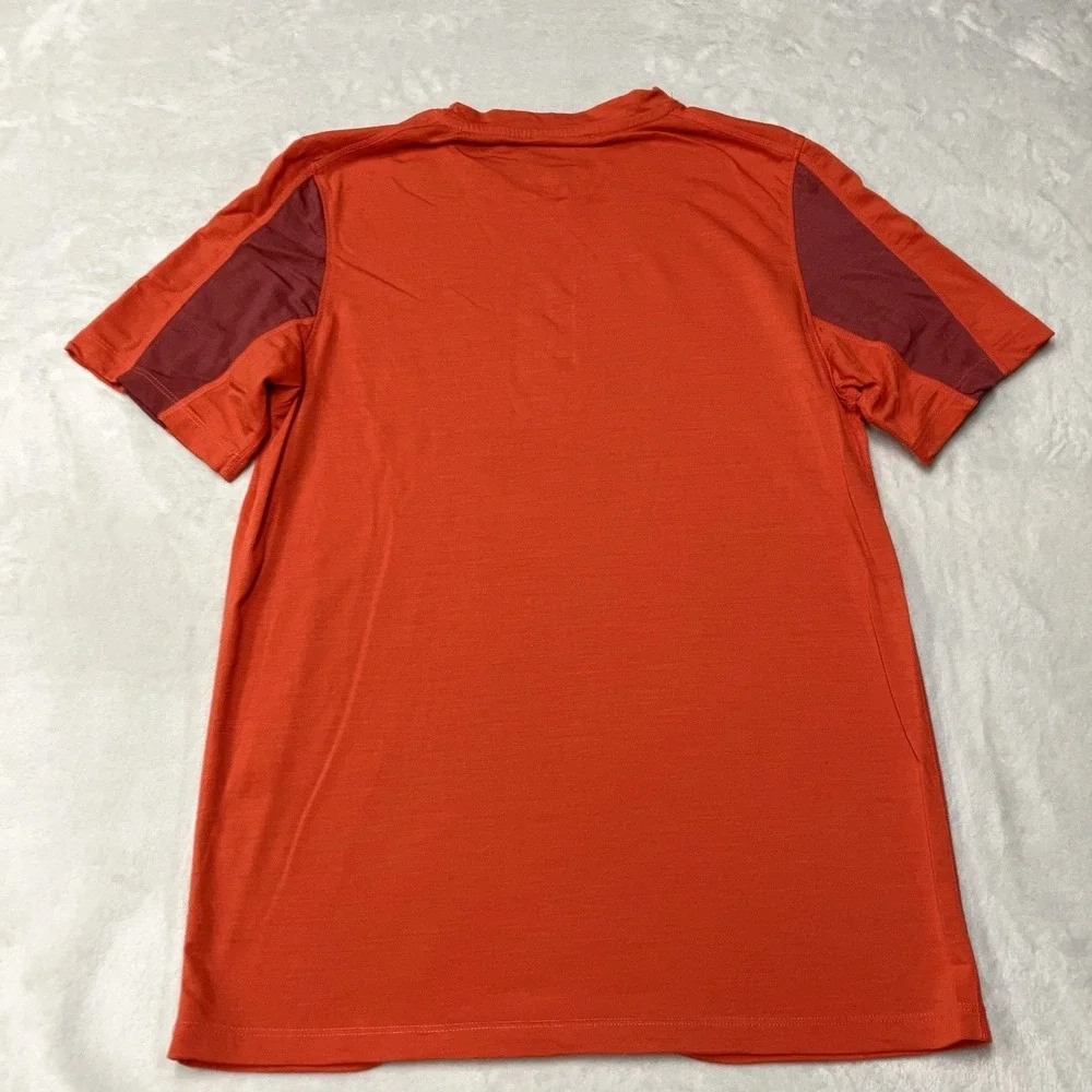 Ibex Merino Weightless Wool Orange T Shirt Hiking Merino Base Layer Mens S